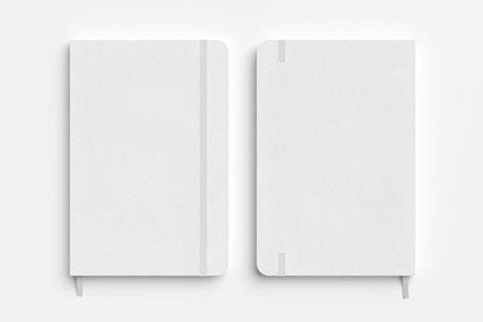 white cover and compact A5 size